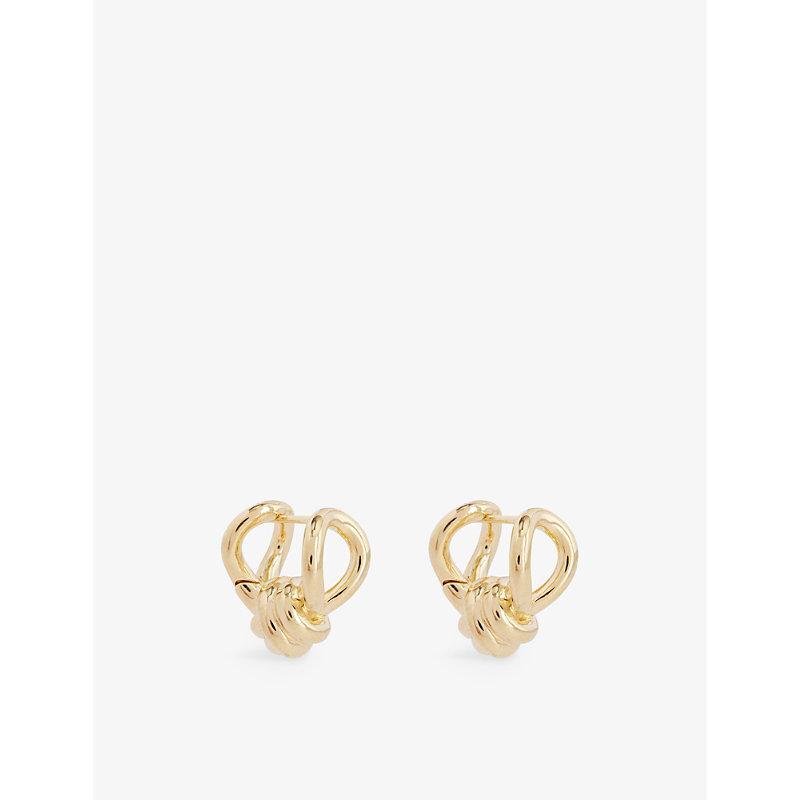 BOTTEGA VENETA Womens Yellow Gold Knot Gold-plated Silver Earrings Product Image