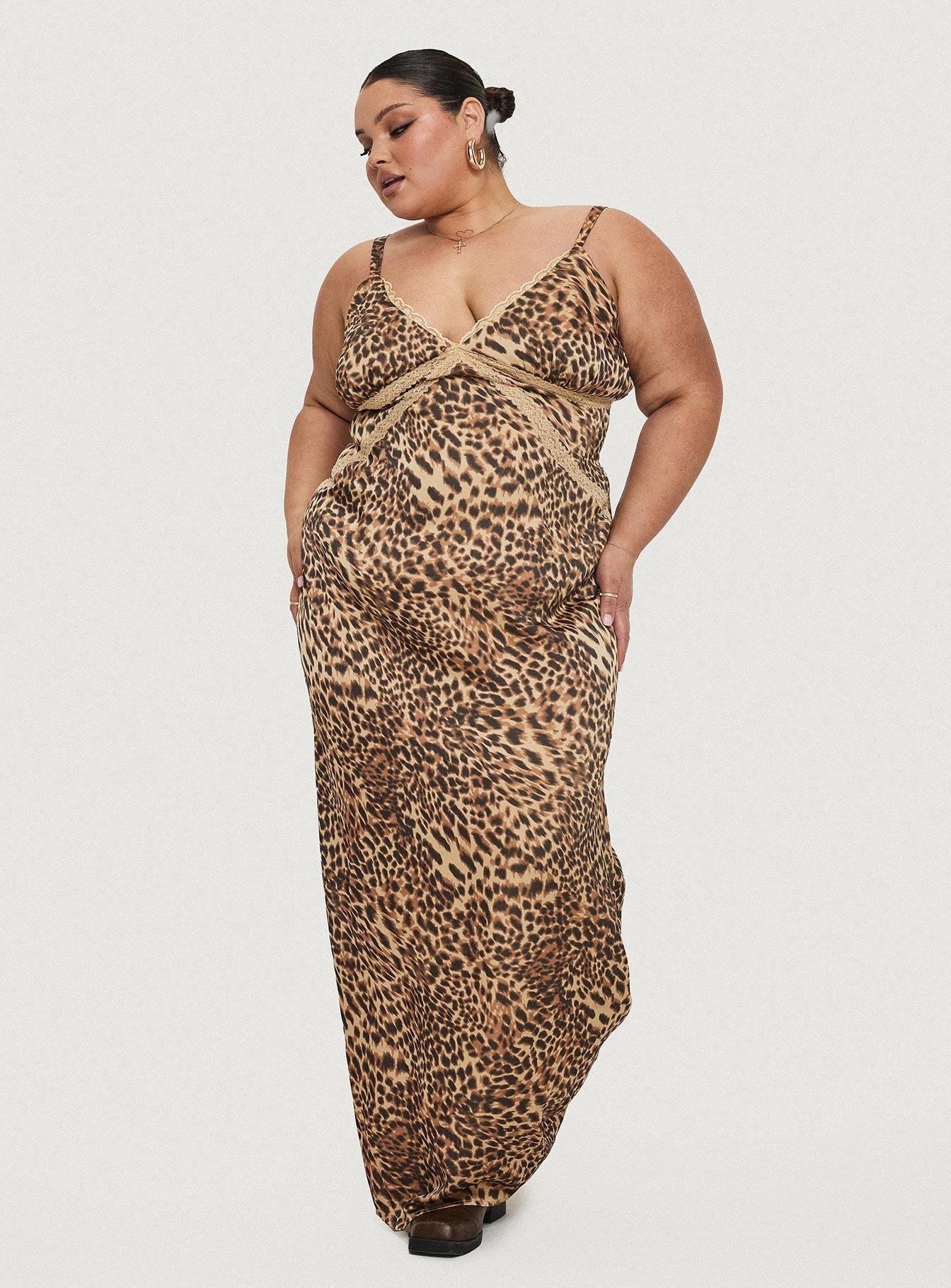 Sanctuary Maxi Dress Leopard Curve Product Image