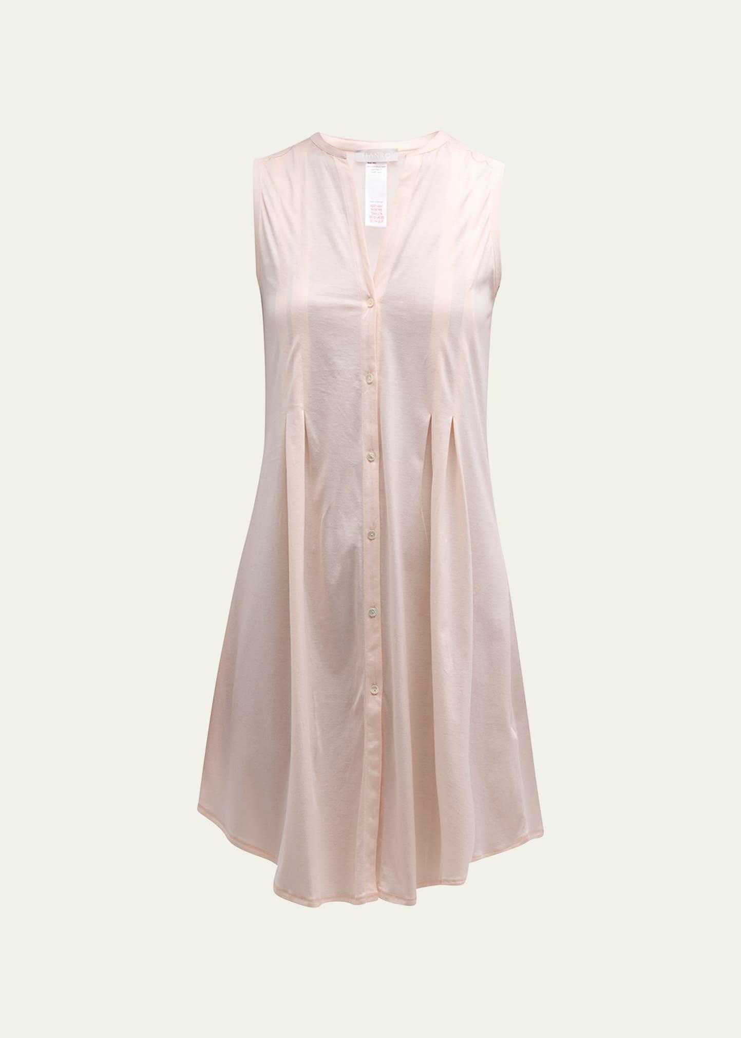 Cotton Deluxe Sleeveless Shirtwaist Nightgown Product Image