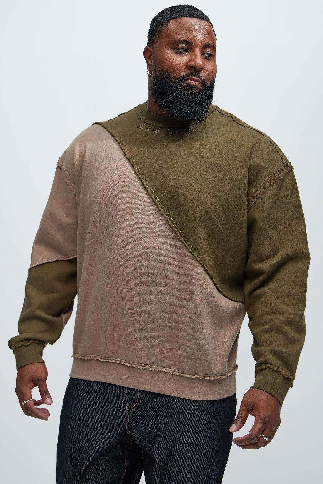New York Embossed Crewneck Sweatshirt - Tan Product Image