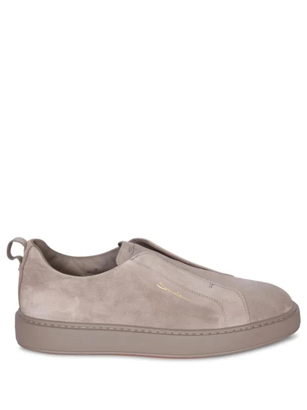 SANTONI Sneakers In Beige Product Image