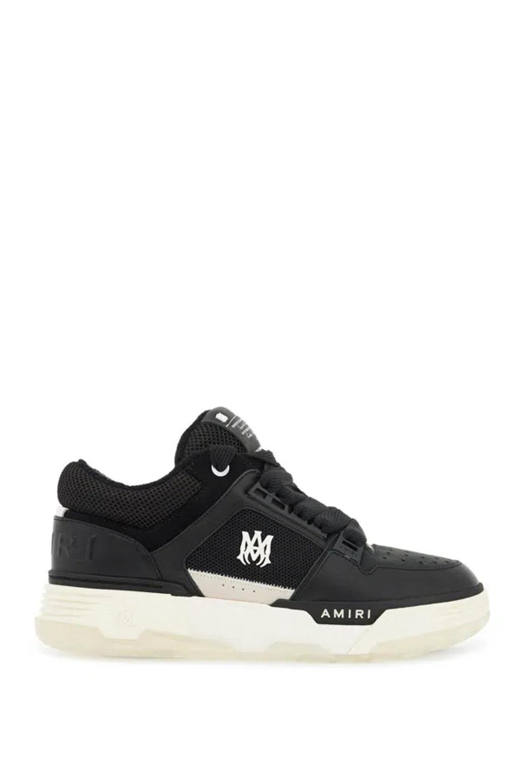 AMIRI Black Low Top Sneakers With Logo Detail In Tech Fabric And Leather Man Product Image