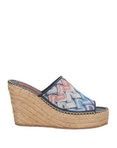 MISSONI Woman Espadrilles Blue Size 5 Leather, Textile Fibers Product Image