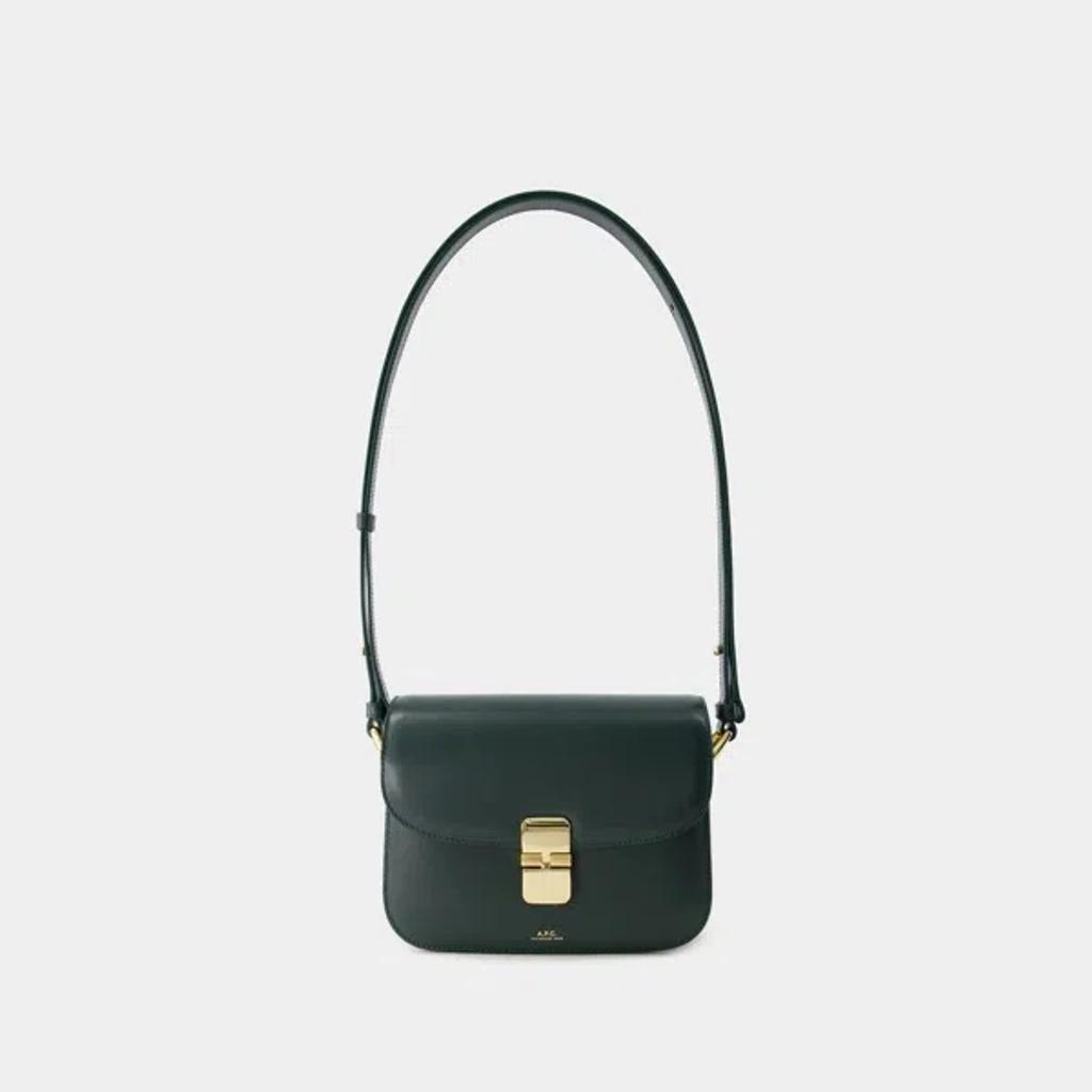 APC Grace Small Shoulder Bag - A.p.c. - Leather - Green Product Image