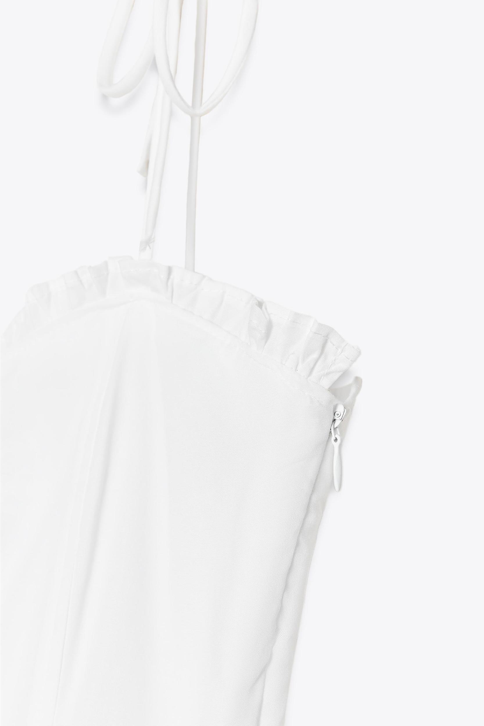 RUFFLED POPLIN MIDI DRESS Product Image