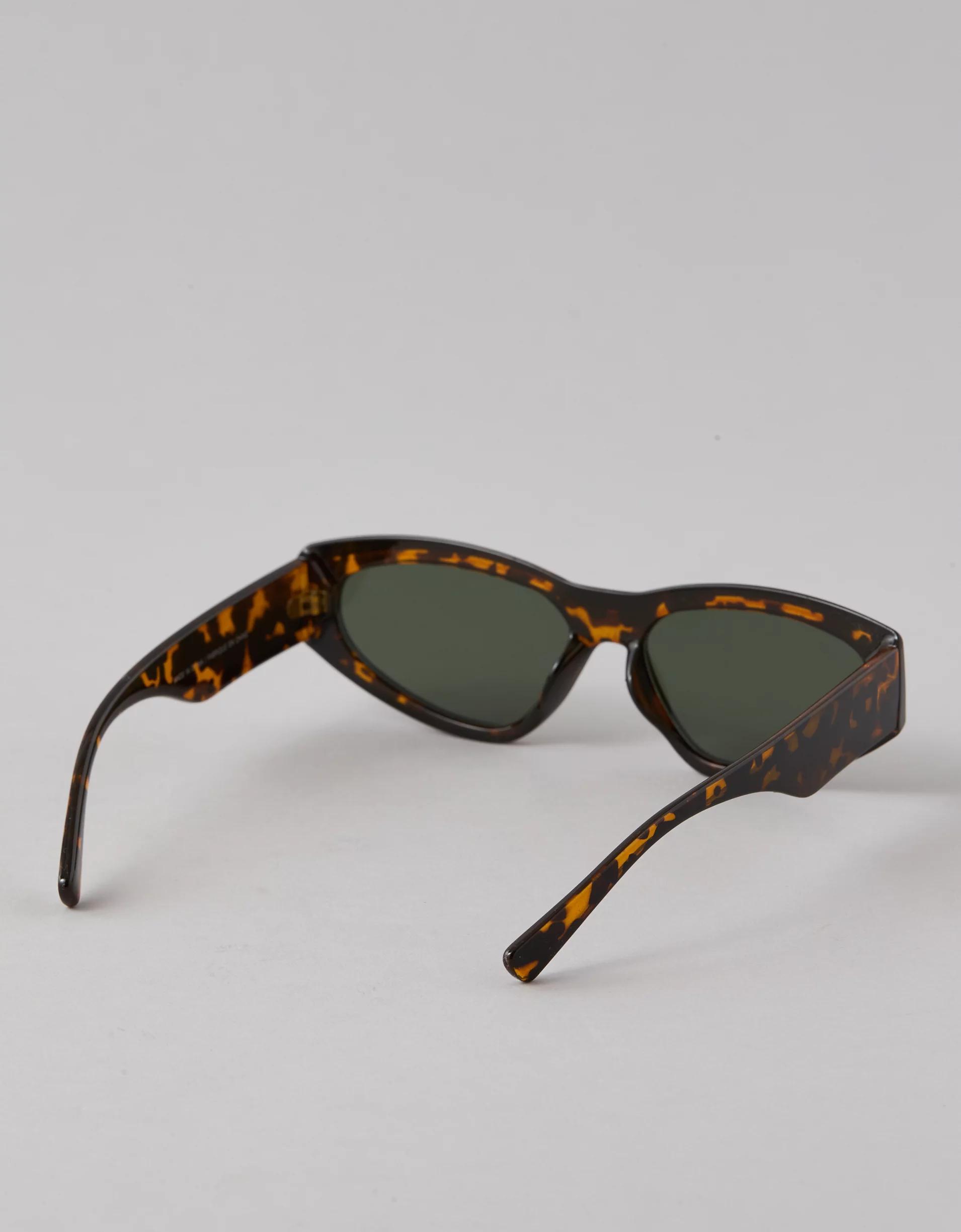 AE Tortoise-Hued Wrap Sunglasses Product Image