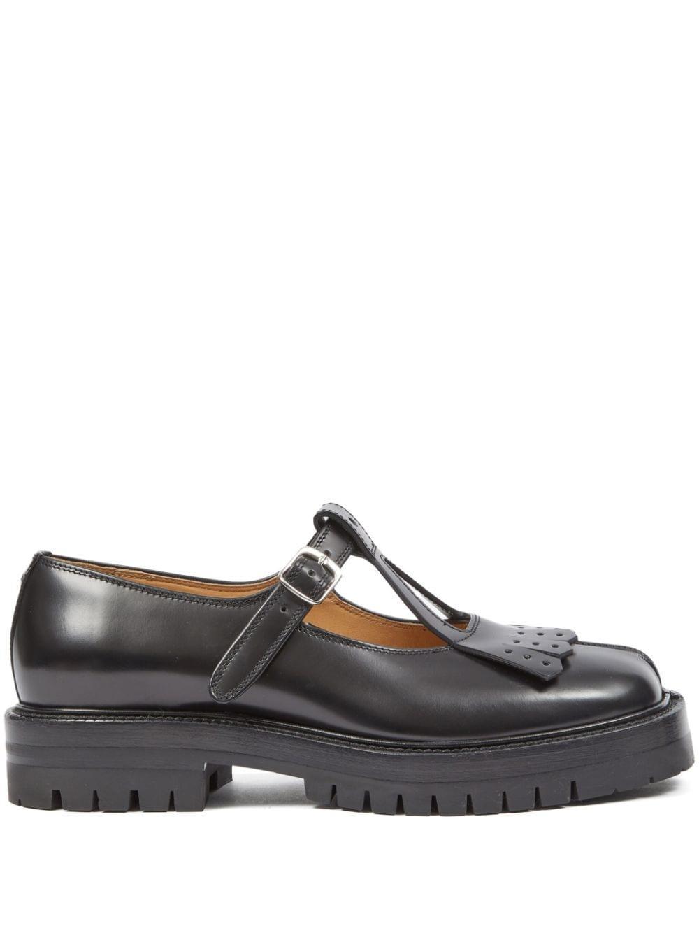 Tabi County Leather Mary Janes In Black Product Image