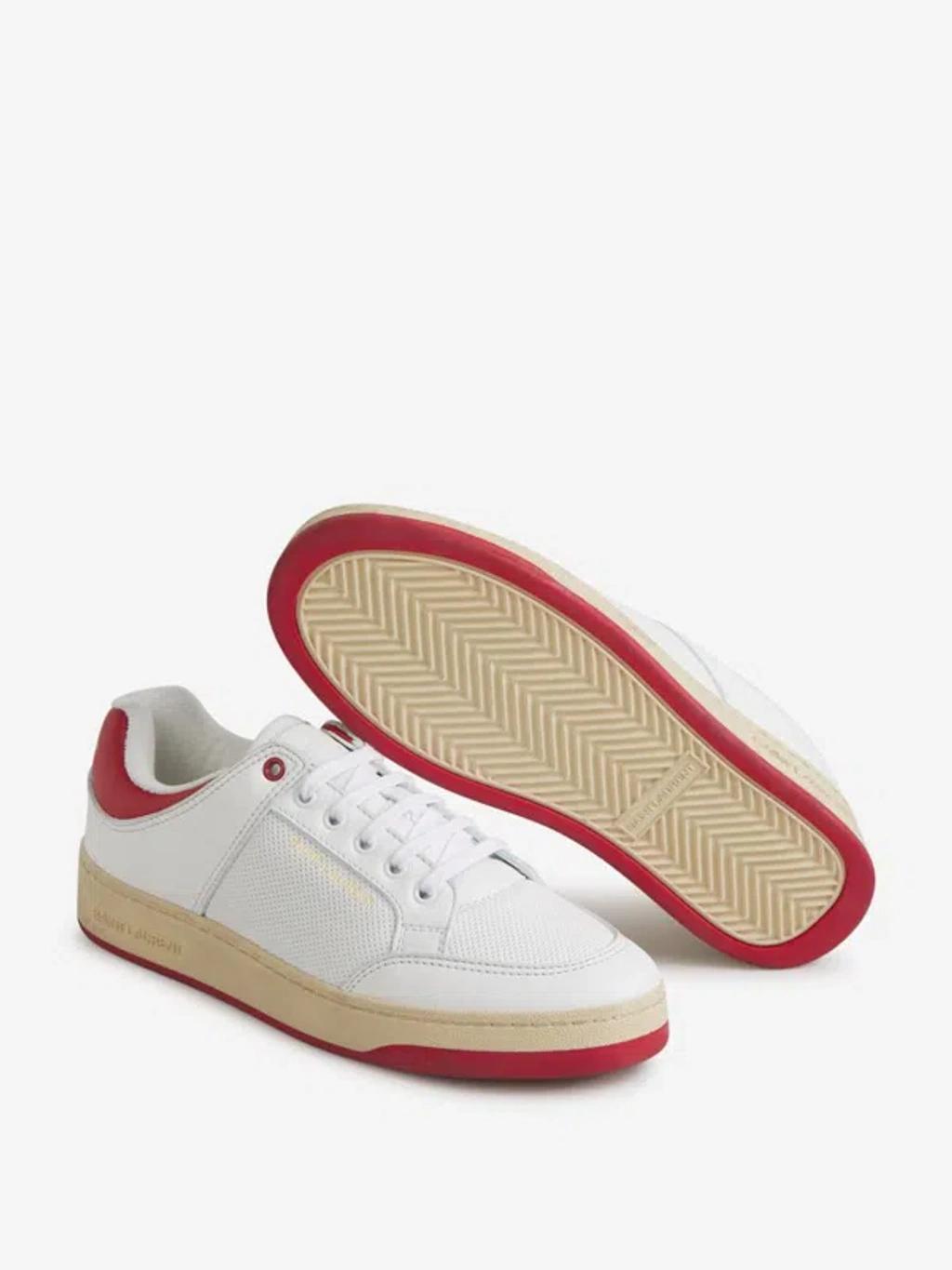 SAINT LAURENT Men's Sl/61 Bicolor Leather Low-top Sneakers In White Product Image