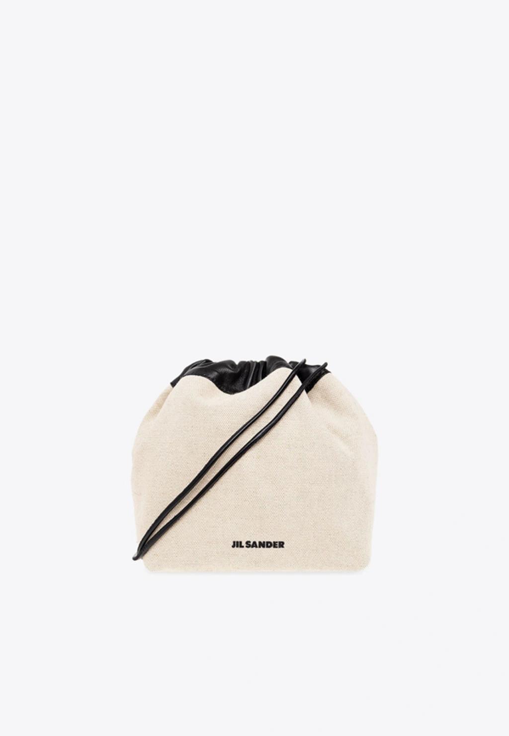 JIL SANDER Dumpling Bucket Shoulder Bag In Beige Product Image