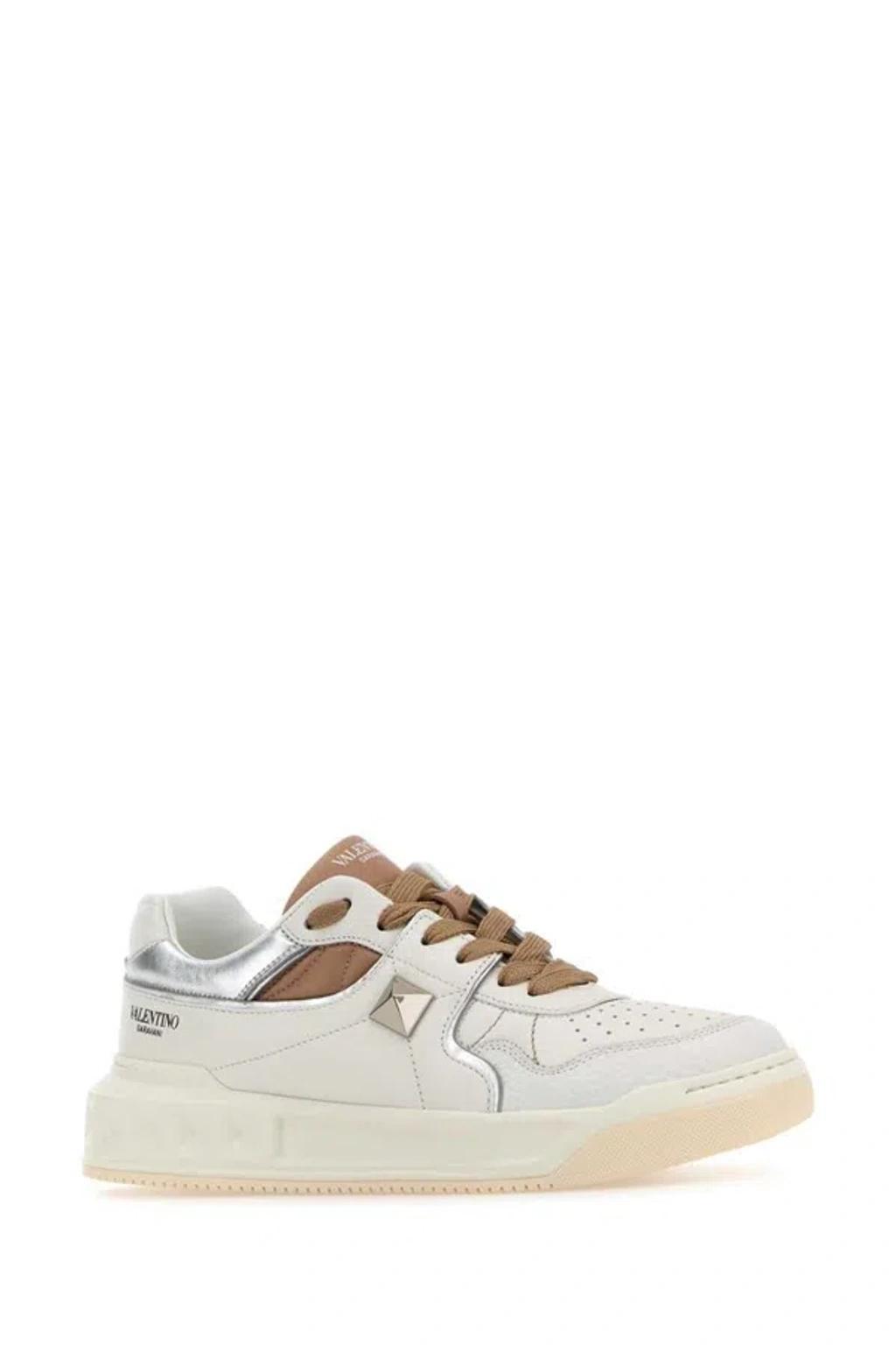 VALENTINO GARAVANI Multicolor Nappa Leather One Stud Sneakers Product Image