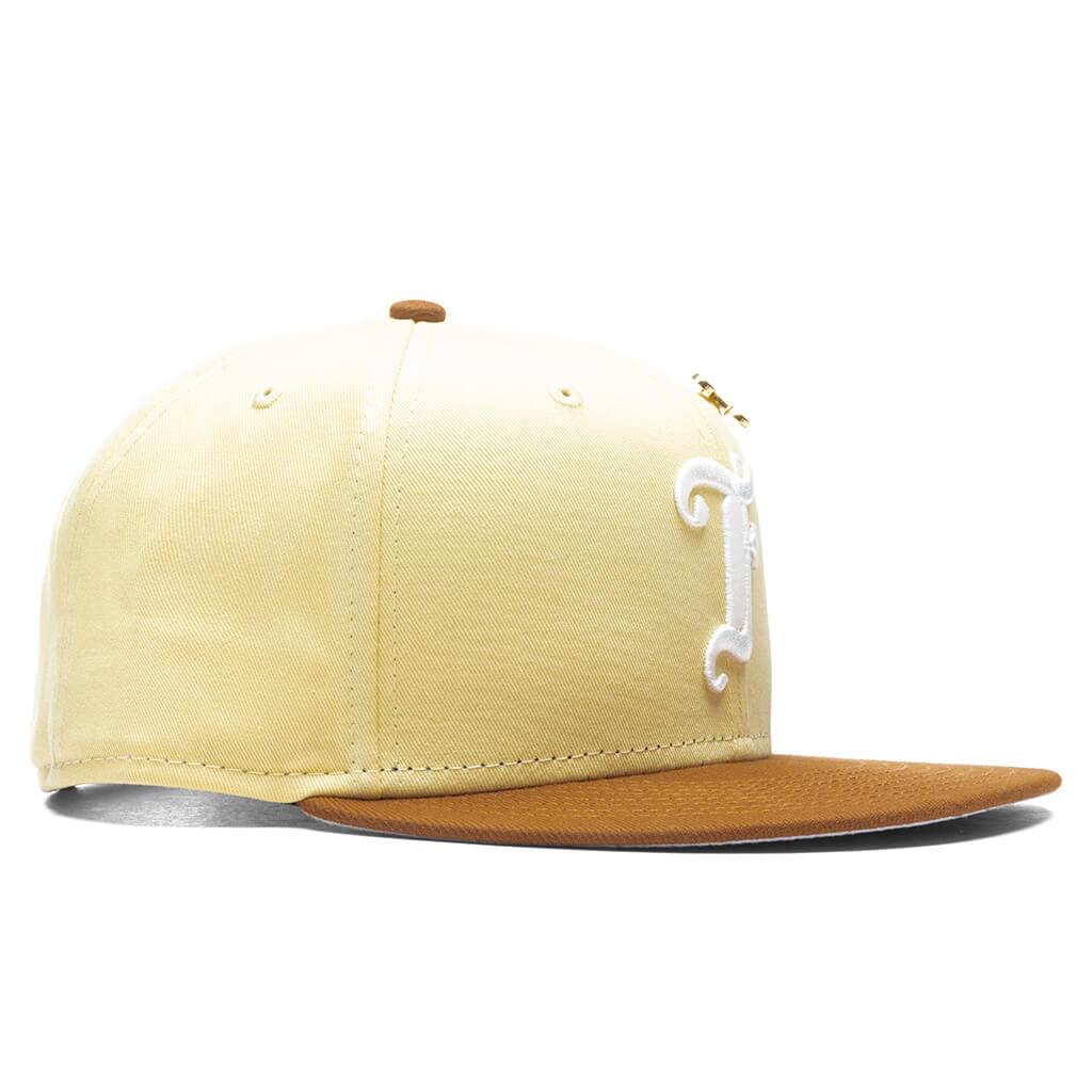 Feature x New Era Old English F Snapback Hat w/ Pin - Soft Yellow/Toasted Peanut Male Product Image