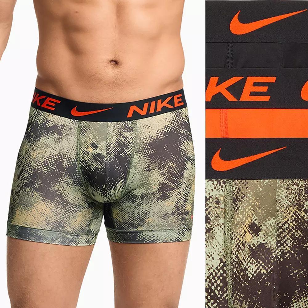 Men's Nike Dri-FIT Essential 3-pack Microfiber Boxer Briefs, Size: Small, Medium Green Product Image