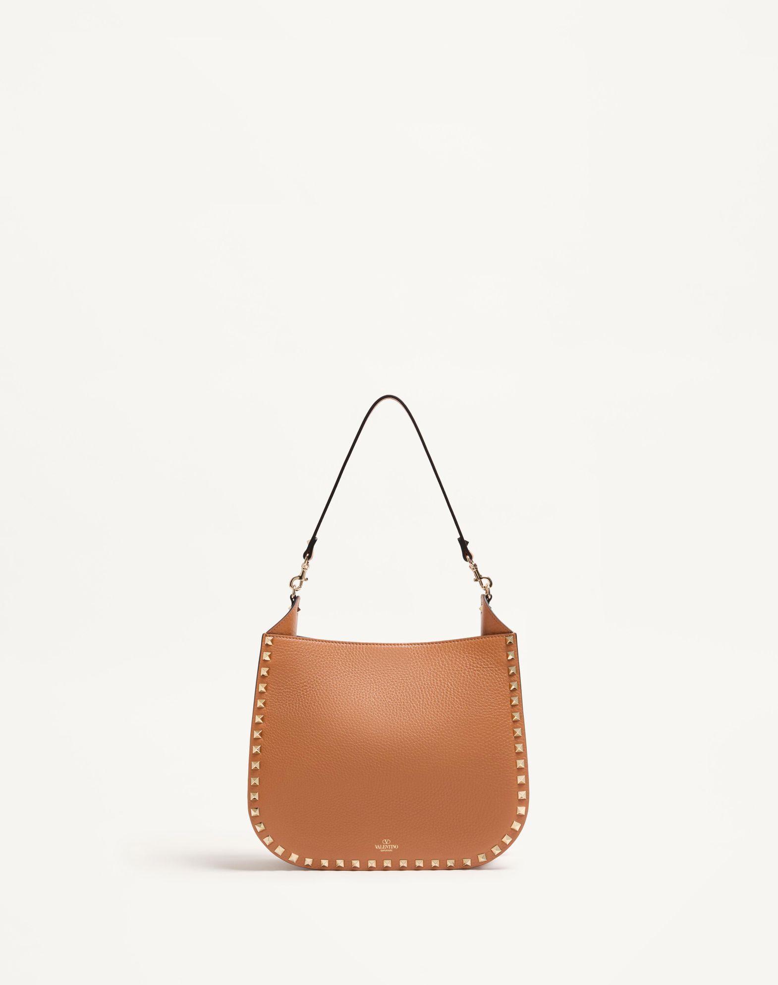 Rockstud Grainy Calfskin Hobo Bag Product Image