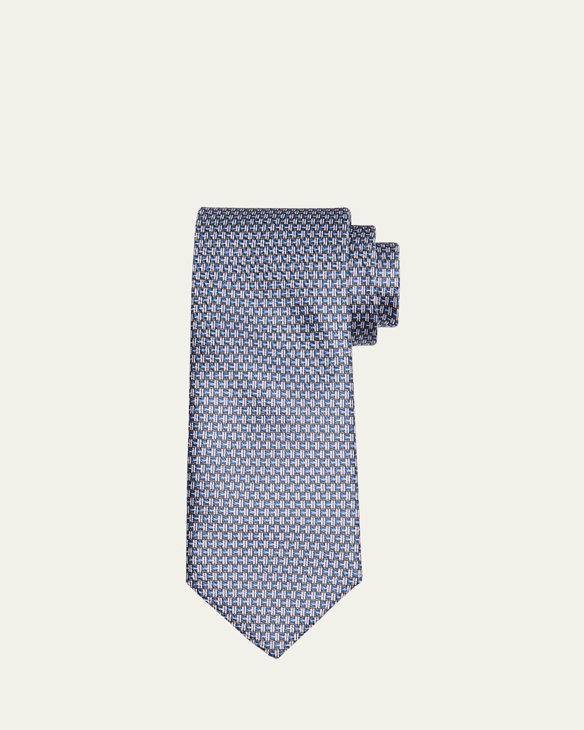 Men's Geometric Silk Tie Product Image