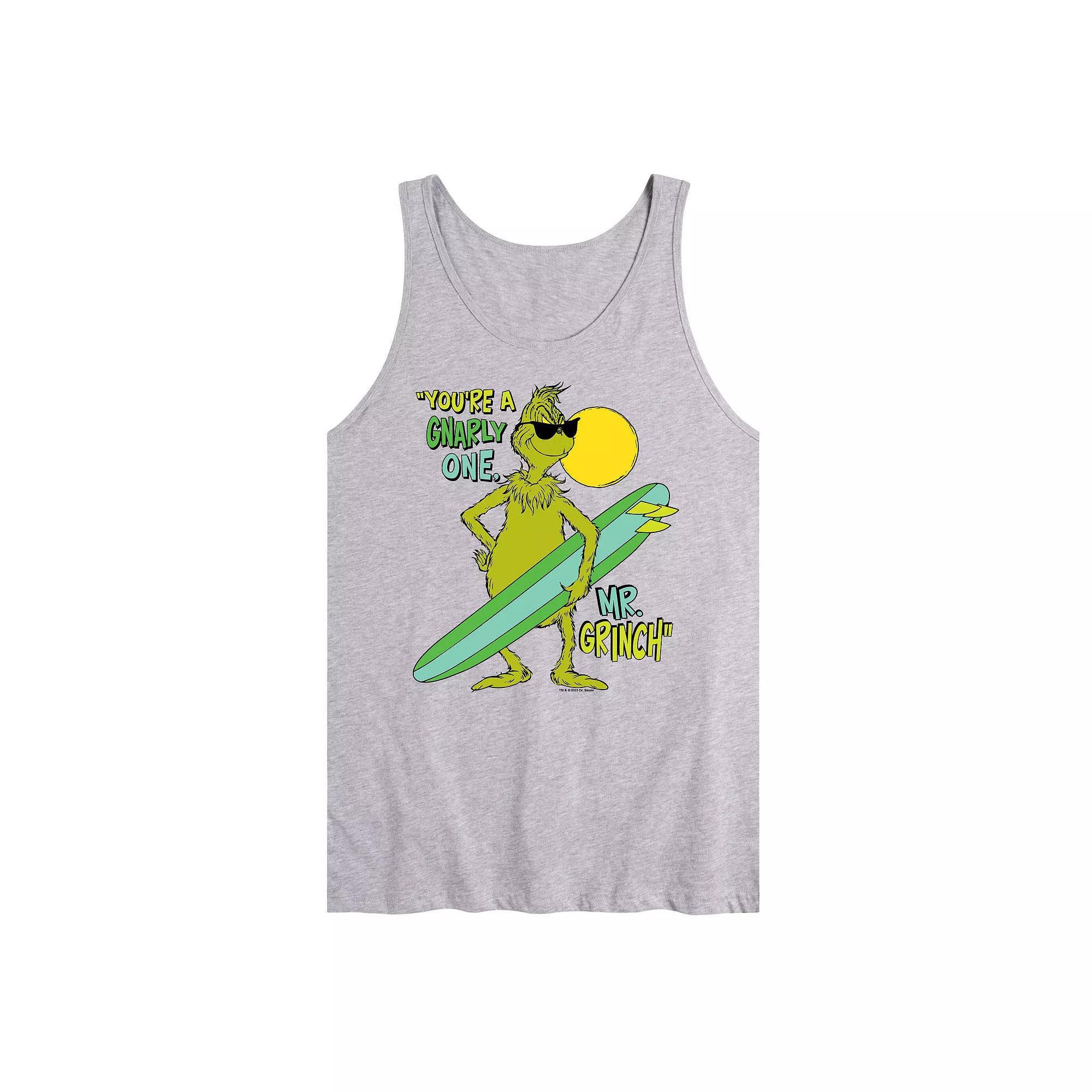 Men's Dr. Seuss The Grinch You're A Gnarly One Graphic Tank Top,  Product Image