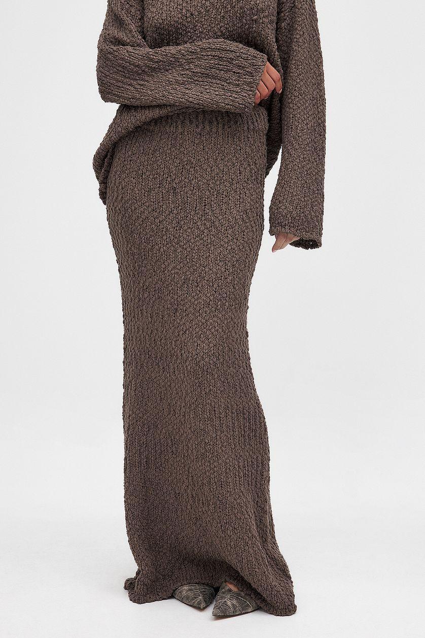 Structured Knitted Maxi Skirt Product Image