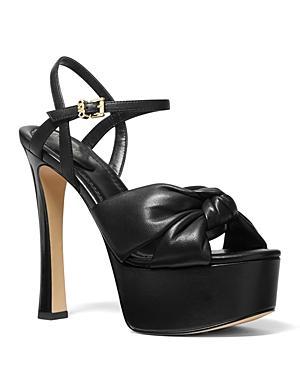 Michael Kors Womens Elena Ankle Strap Knotted Platform Sandals Product Image