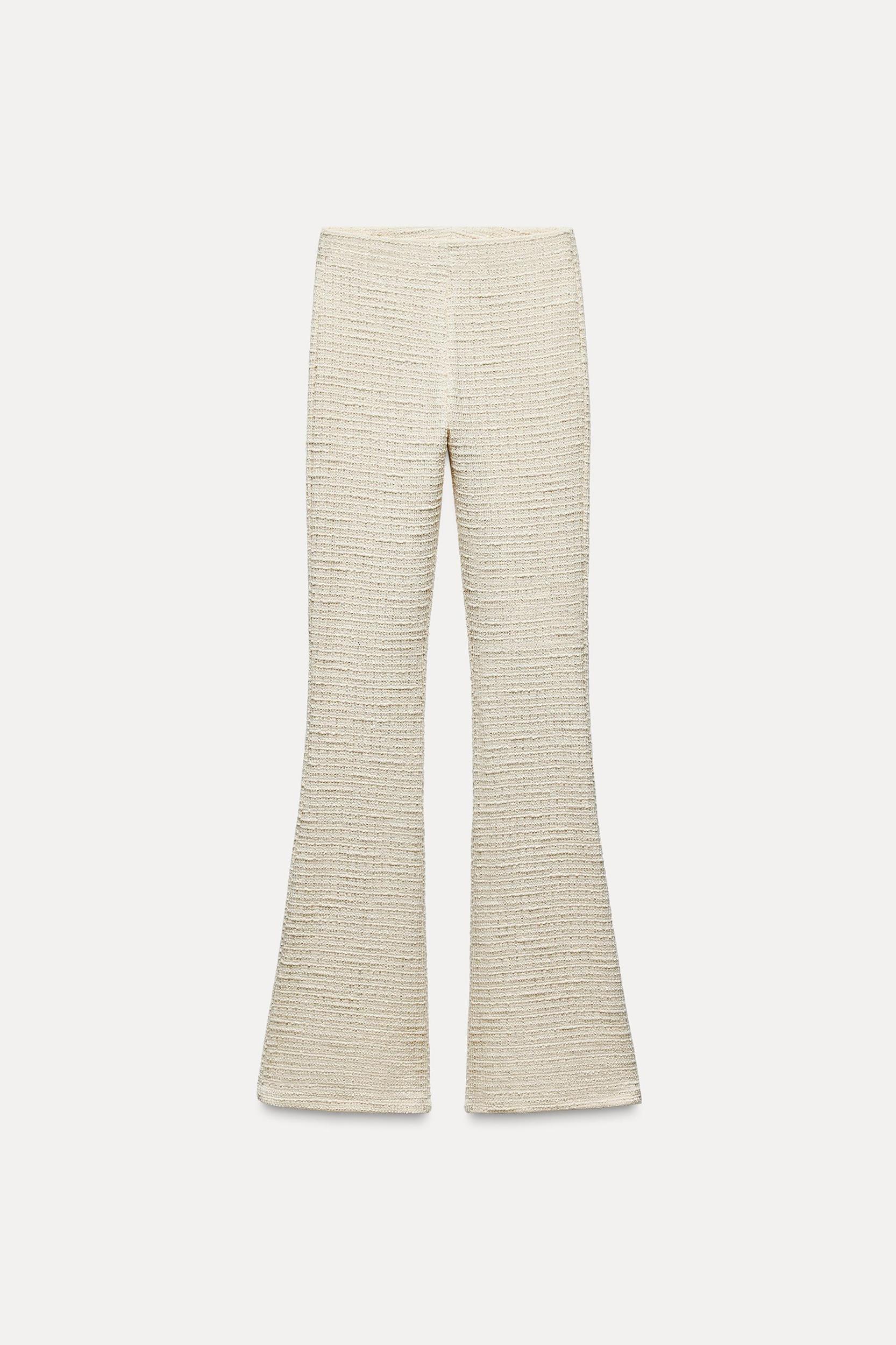 TEXTURED FLARED PANTS Product Image
