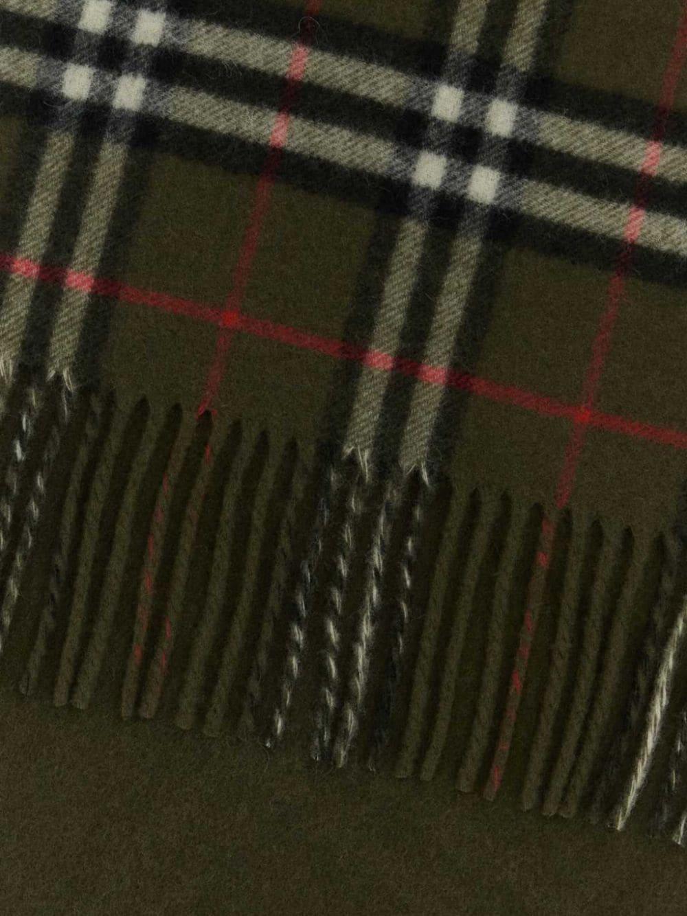 BURBERRY Checked Scarf In Dark Brown Product Image