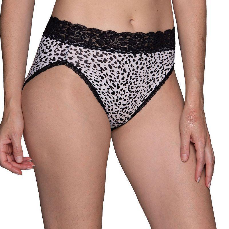 Women's Vanity Fair Lingerie® Flattering Lace Hi-Cut Panty 13280, Size: 6, Sheer Quartz Product Image