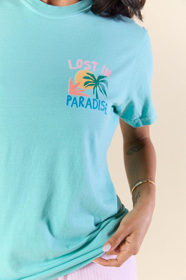 Lost In Paradise Mint Graphic Tee Product Image