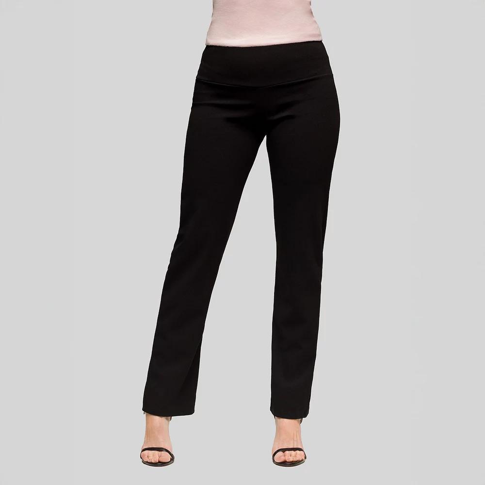 Women's 24Seven Comfort Apparel High Waist Stretch Dress Pants,  Product Image