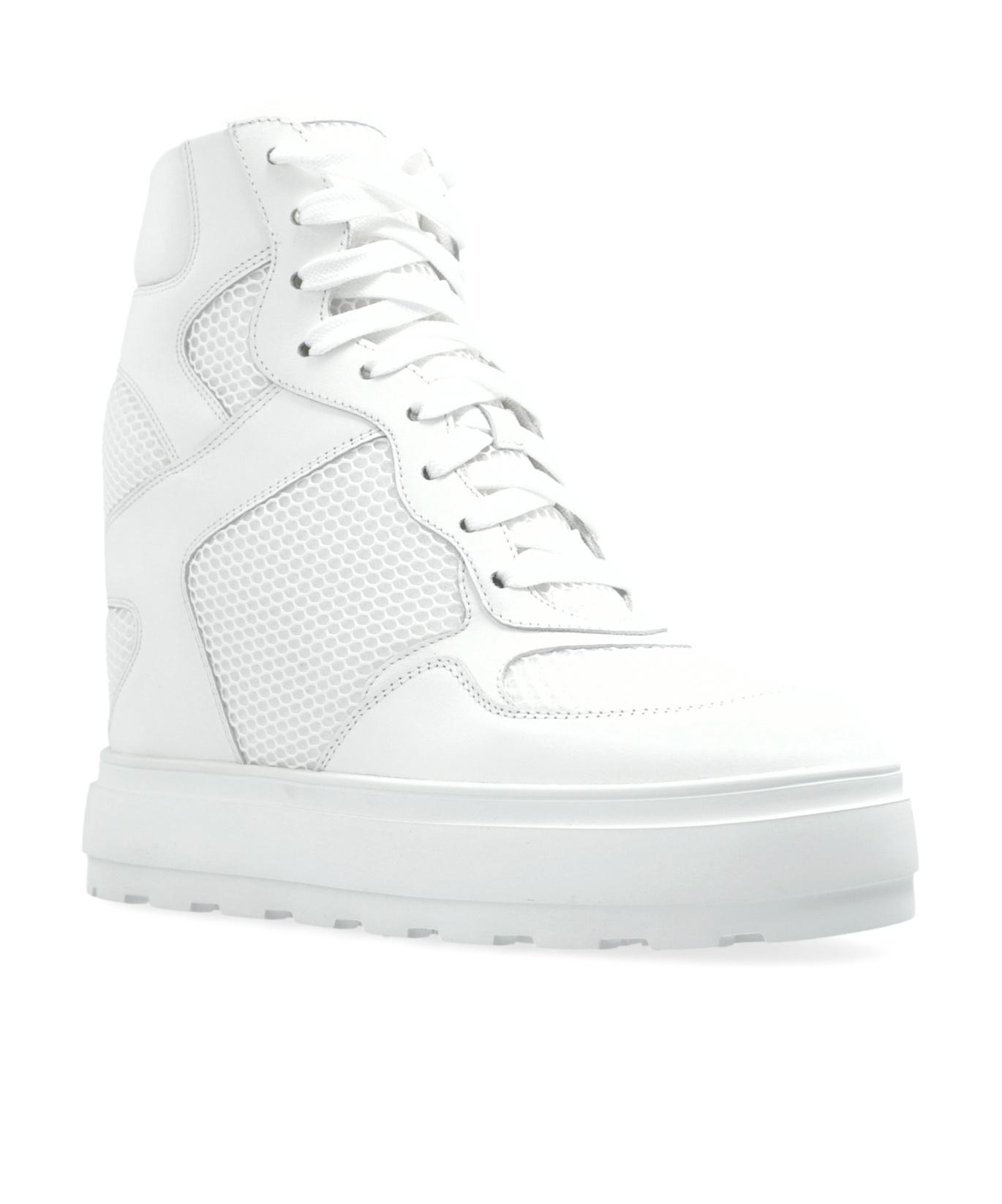 CASADEI High-top Leather Sneakers In White Product Image