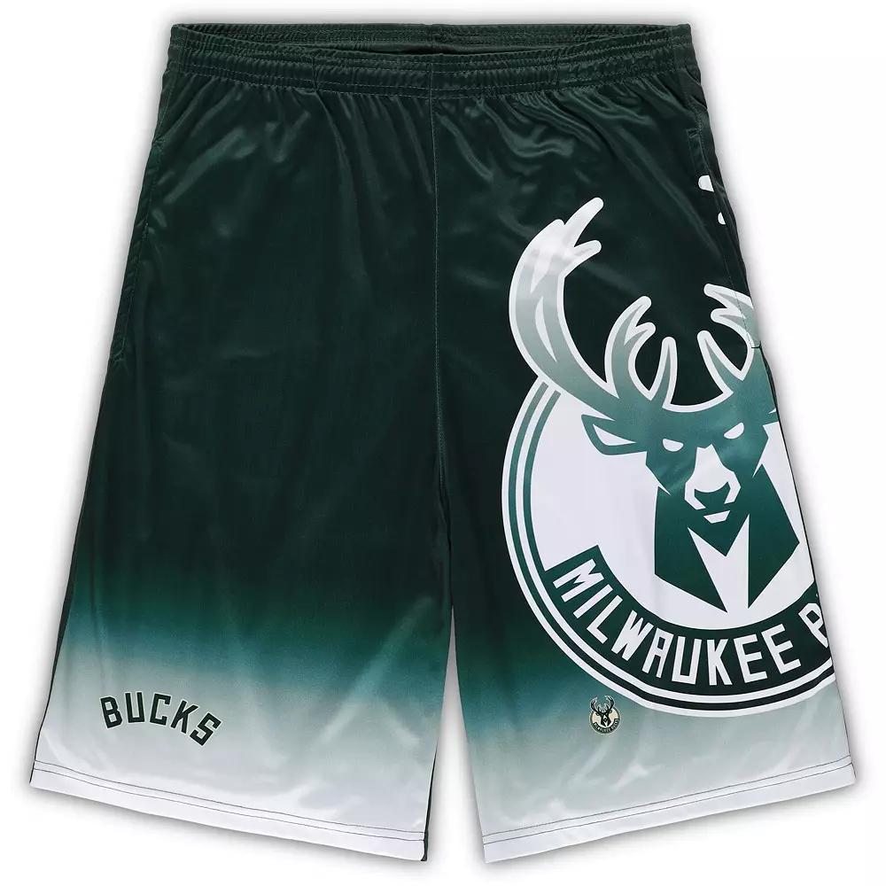 Men's Fanatics Branded Hunter Green Milwaukee Bucks Big & Tall Graphic Shorts, Size: 2XB, Team Product Image