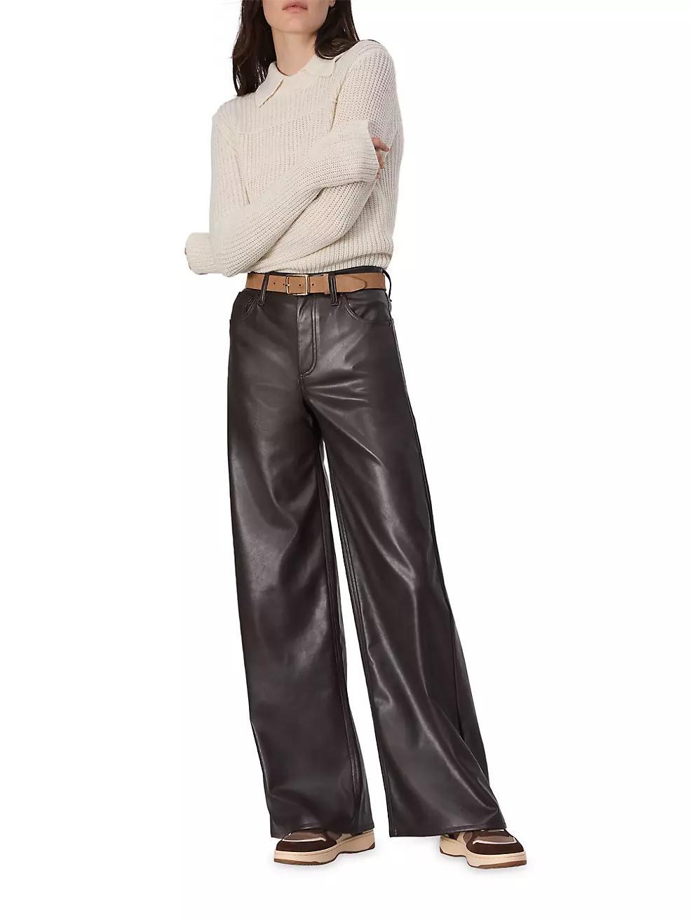 Sofie Faux Leather Flared Pants Product Image