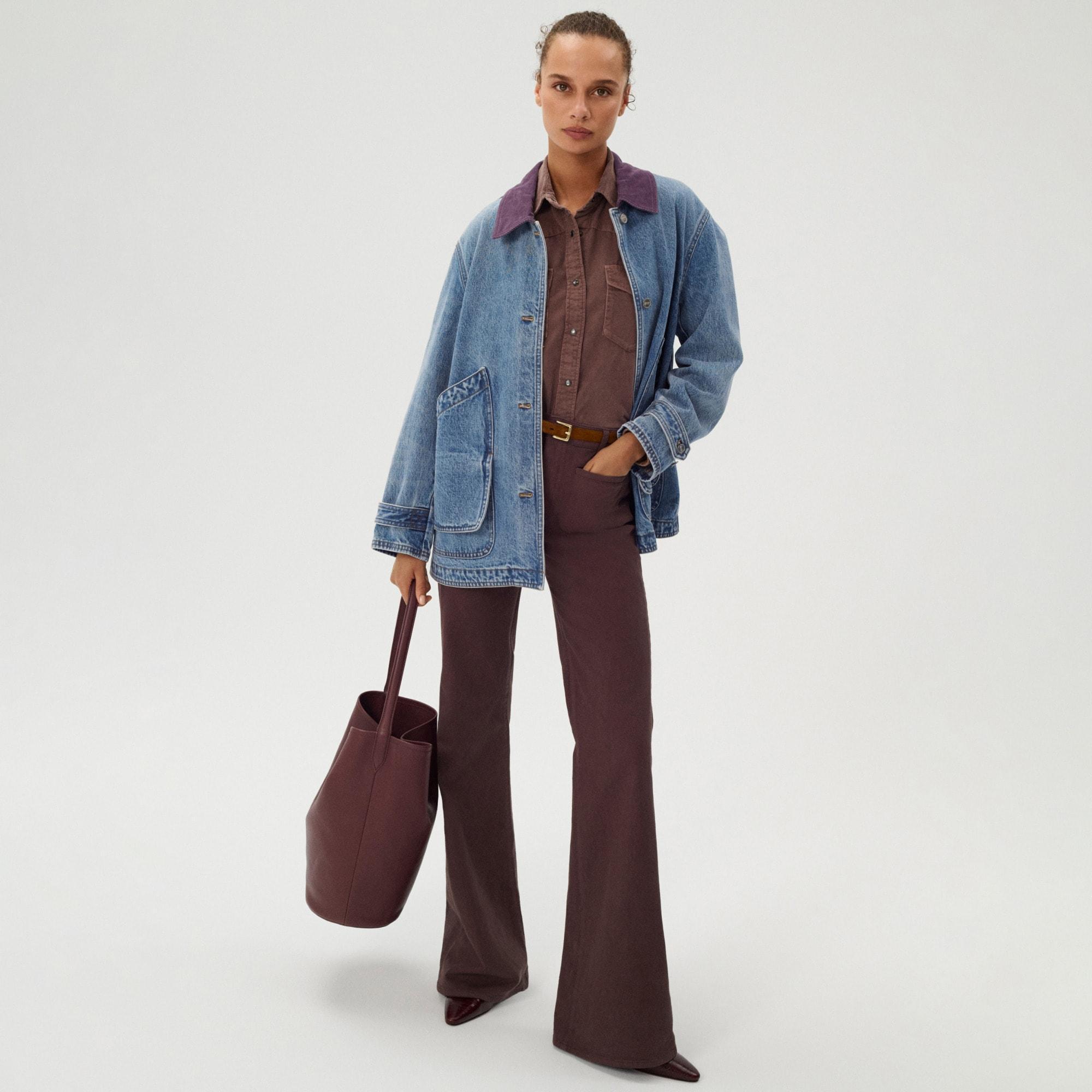 Vintage flare pant in washed twill Product Image