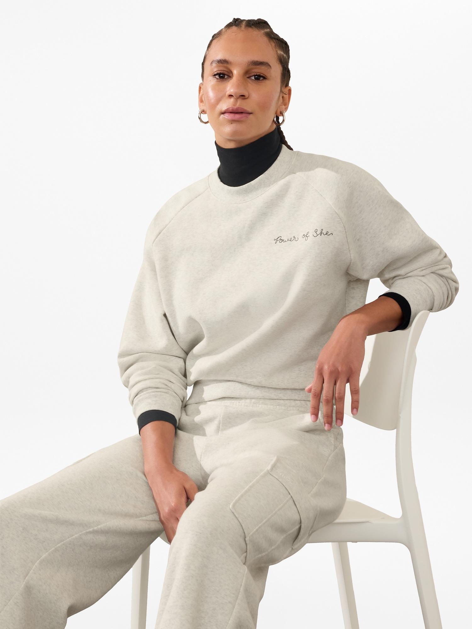 Power of She Embroidered Crew Sweatshirt Product Image