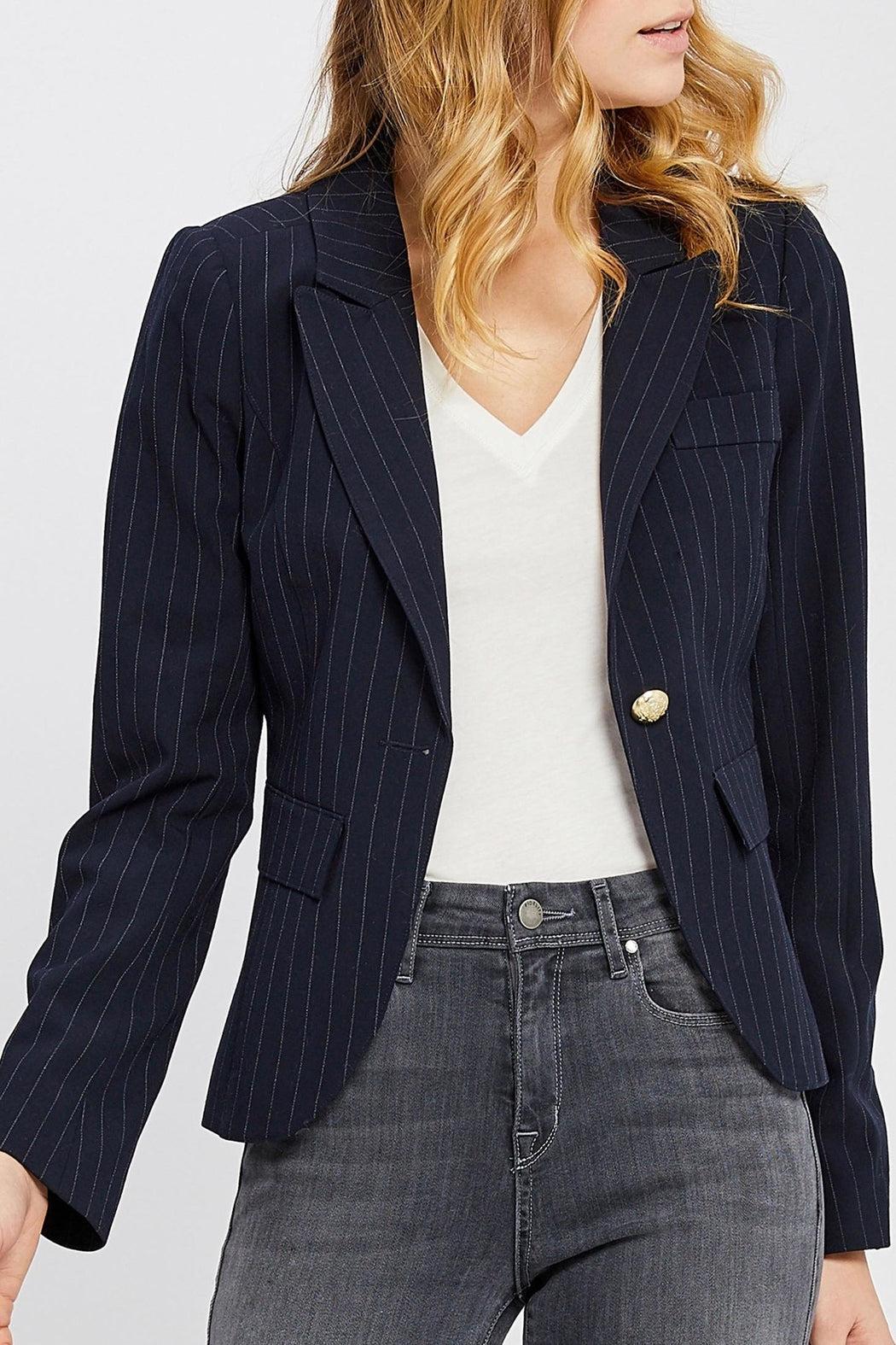 Fitted Striped Blazer Product Image