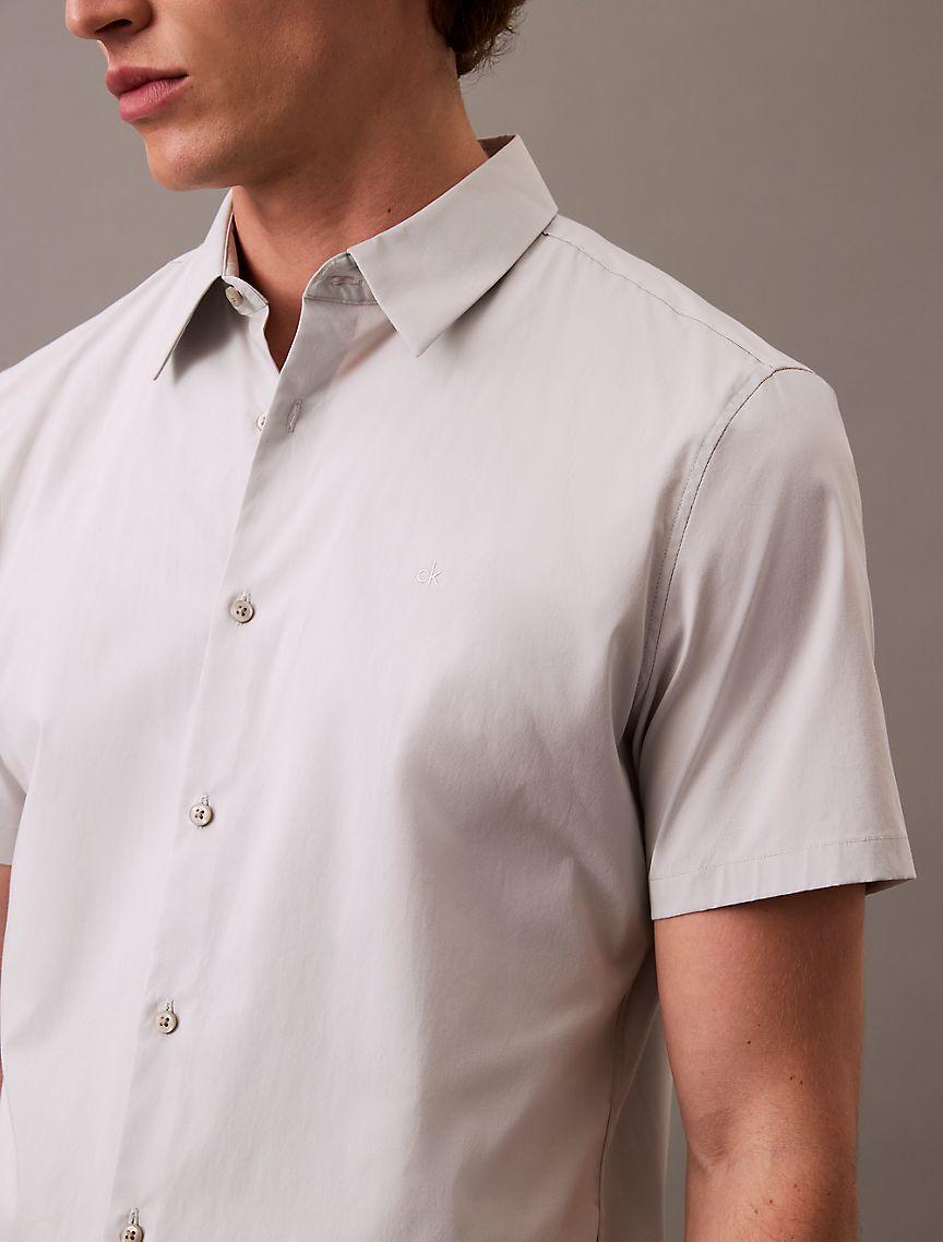 Cotton Stretch Slim Button-Down Shirt Product Image