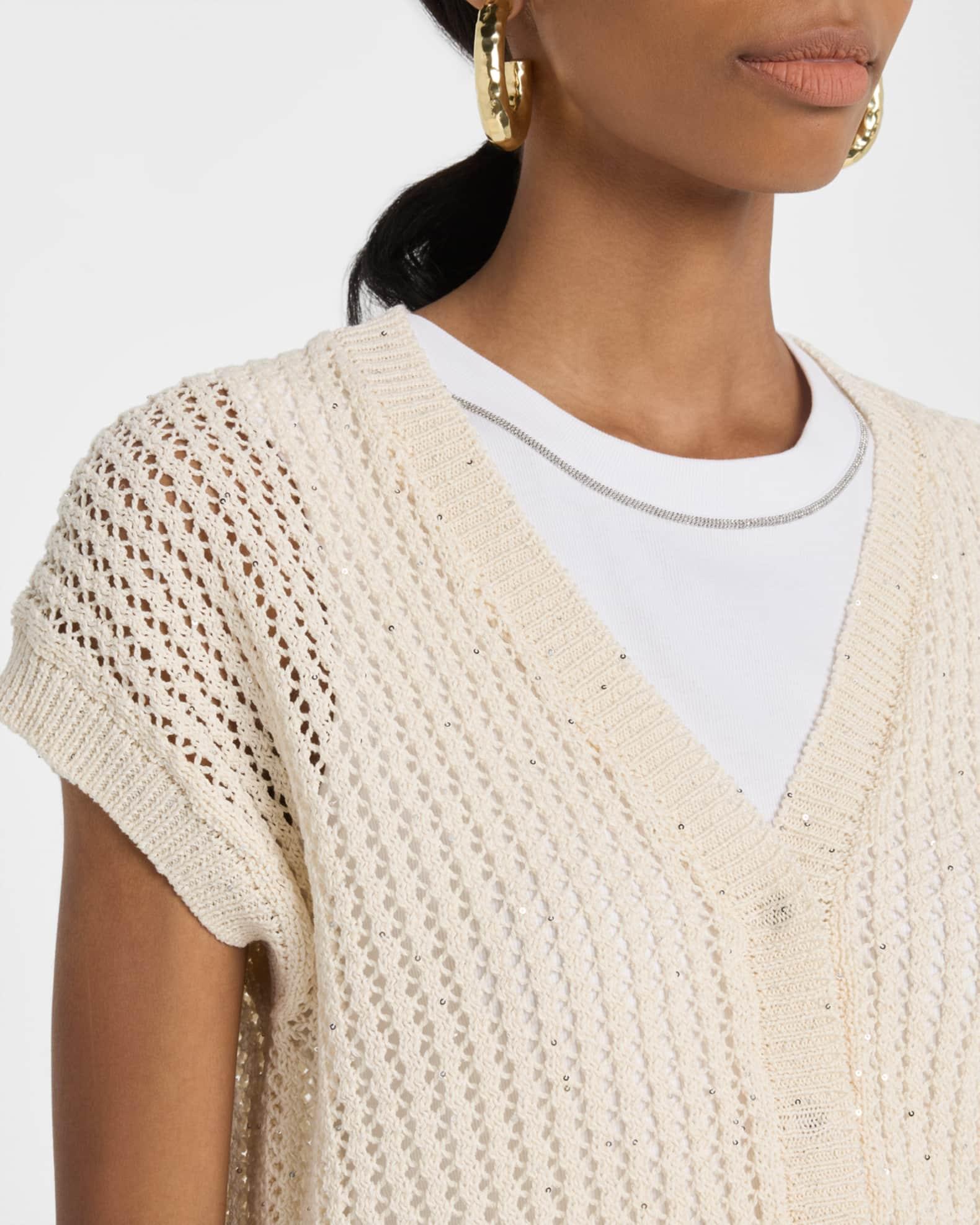 Open-Knit Sequin Cardigan Product Image