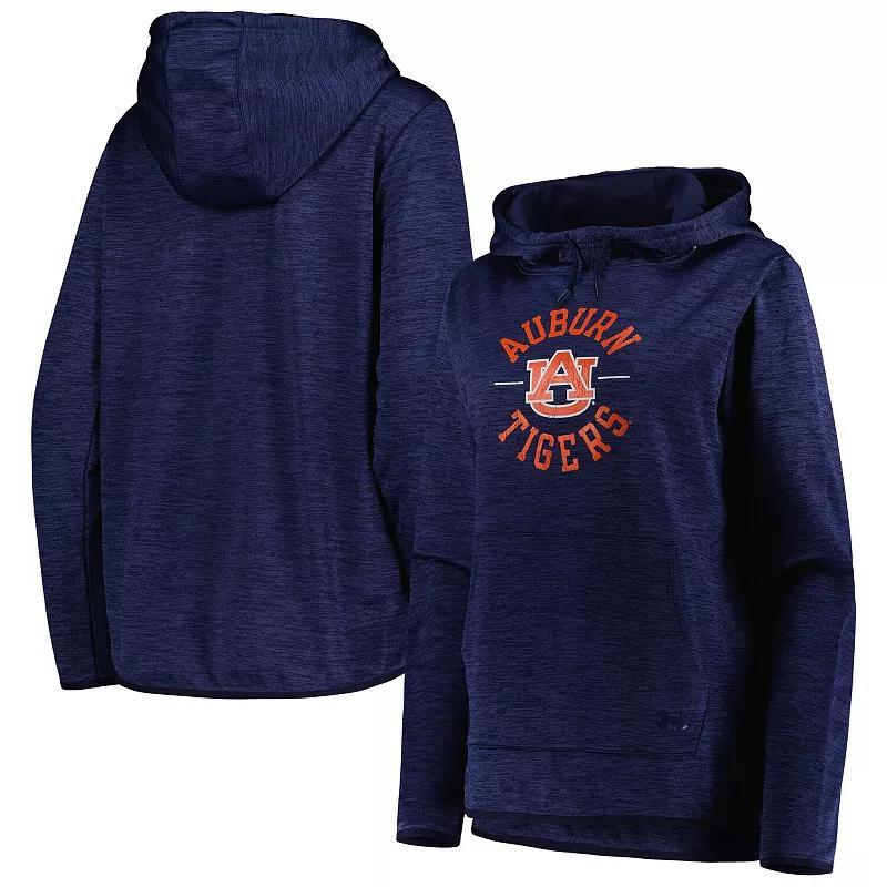 Womens Under Armour Heathered Auburn Tigers Fleece Pullover Hoodie Blue Product Image