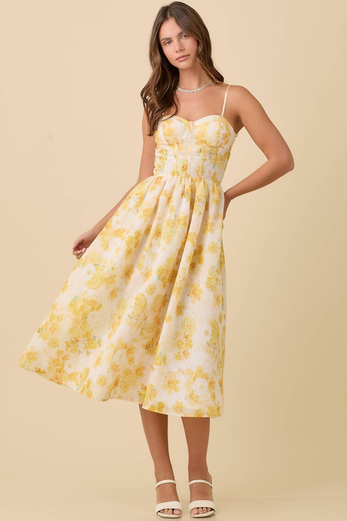 Sunshine Floral Midi Dress Product Image