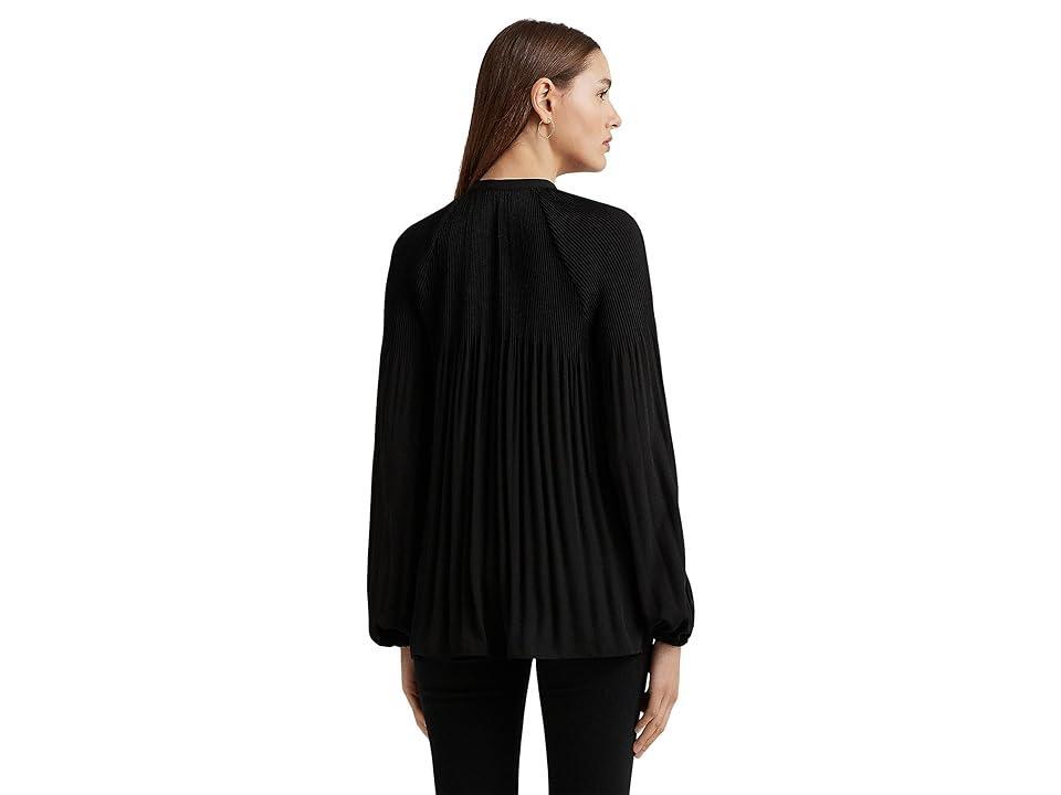 Lauren Ralph Lauren Pleated Georgette Blouse (Polo ) Women's Blouse Product Image