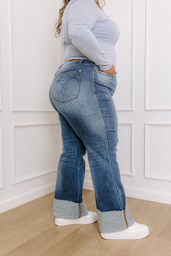 JUDY BLUE Wrenley High Waist Wide Leg Jean Curves Product Image