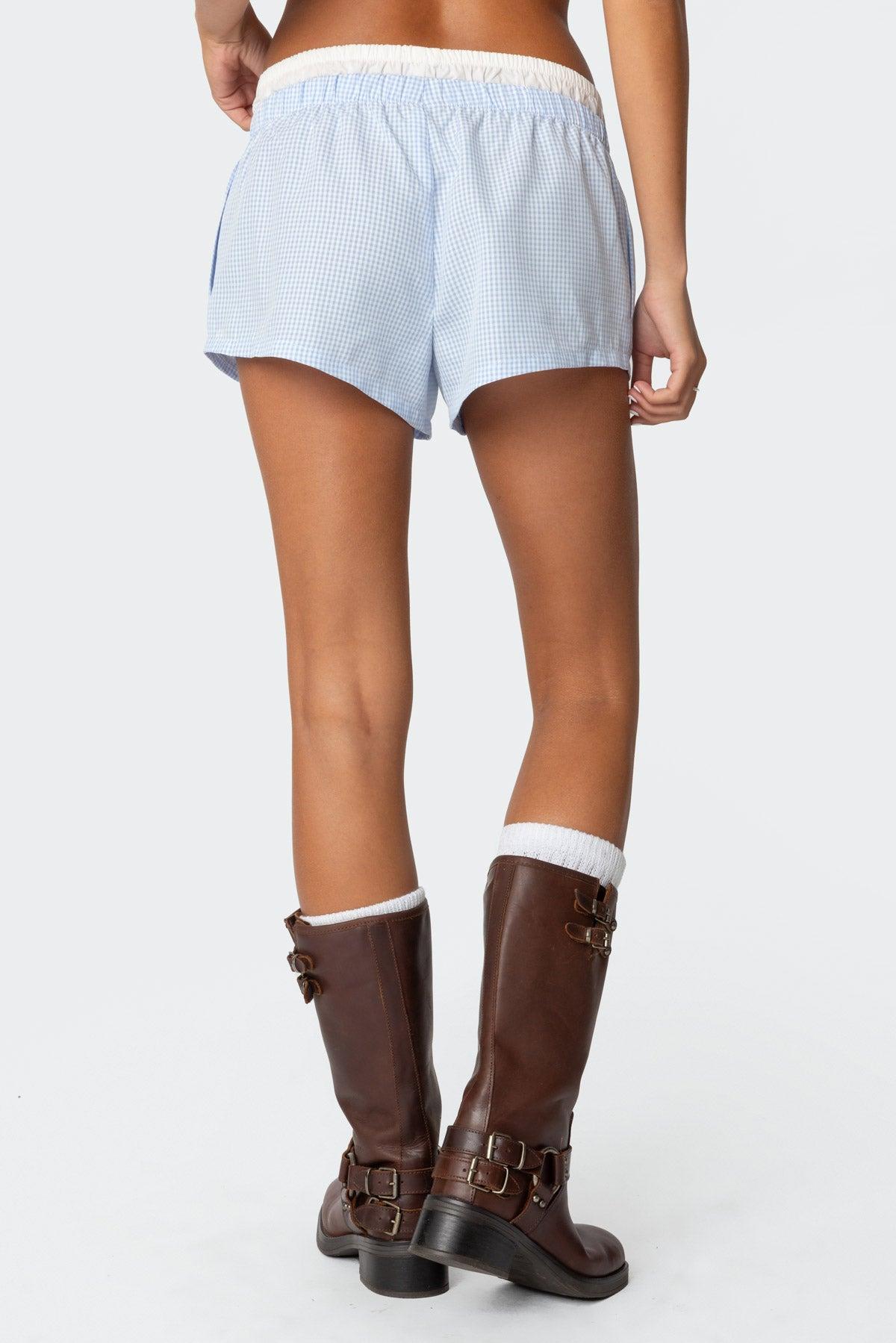 Layered Gingham Boxer Shorts Product Image