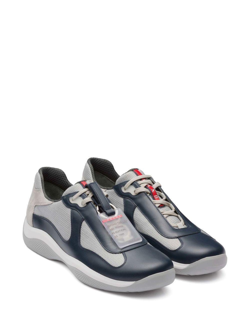 PRADA America's Cup Original Low-top Sneakers In Blue Product Image