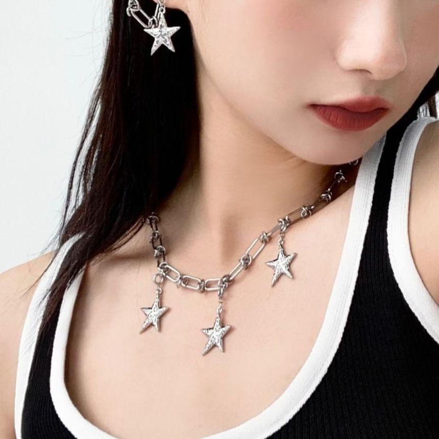 Star Pendant Alloy Choker Product Image