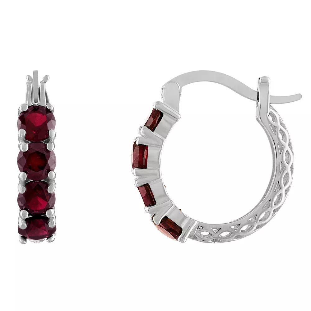 Designs by Gioelli Sterling Silver Filigree Hoop Earrings, Women's, Purple Product Image