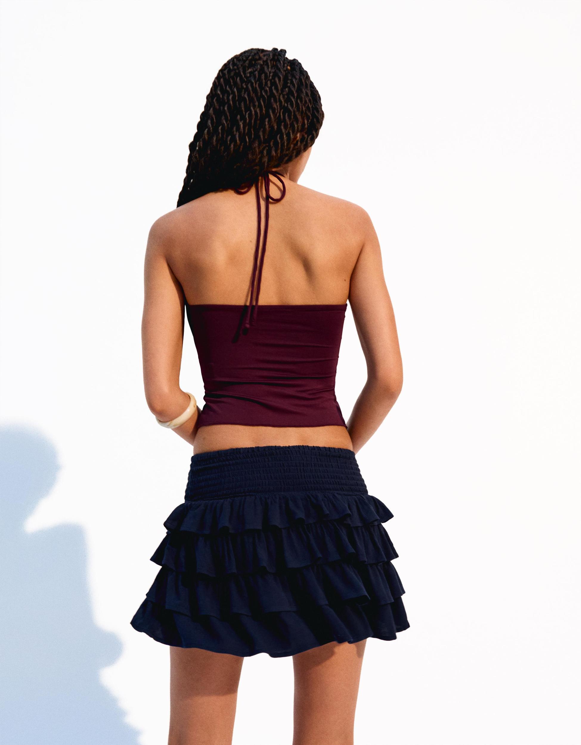 Mini skirt with ruffles Product Image