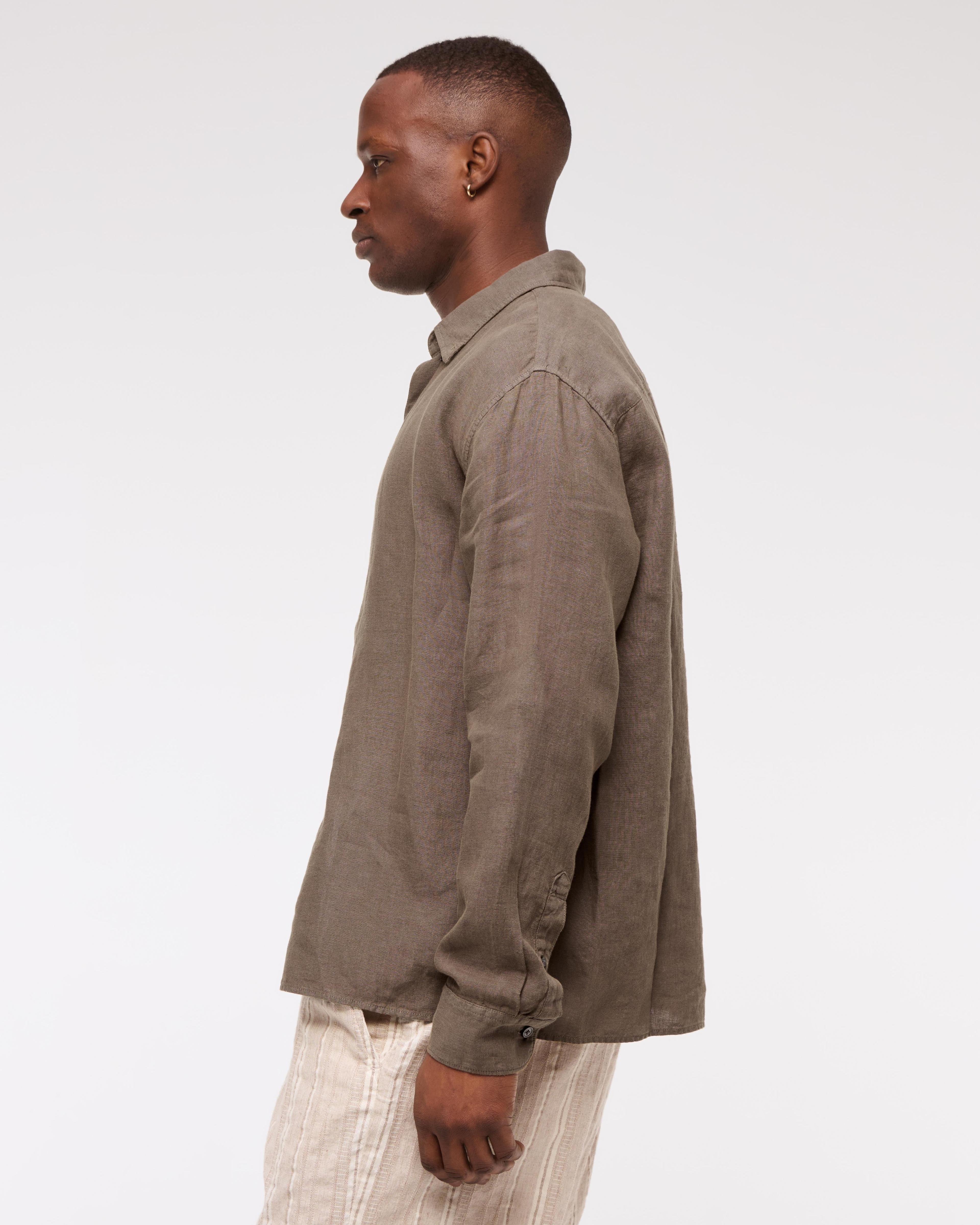 Linen Button-Up Shirt Product Image