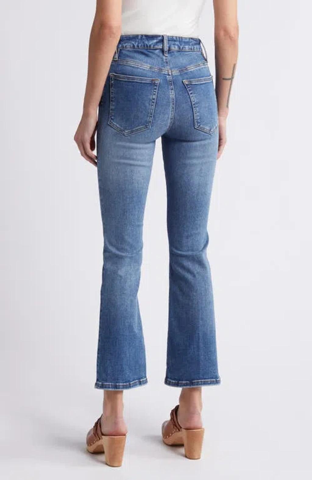 FRAME Le Crop Mini High Rise Bootcut Jeans In Mermaid Product Image