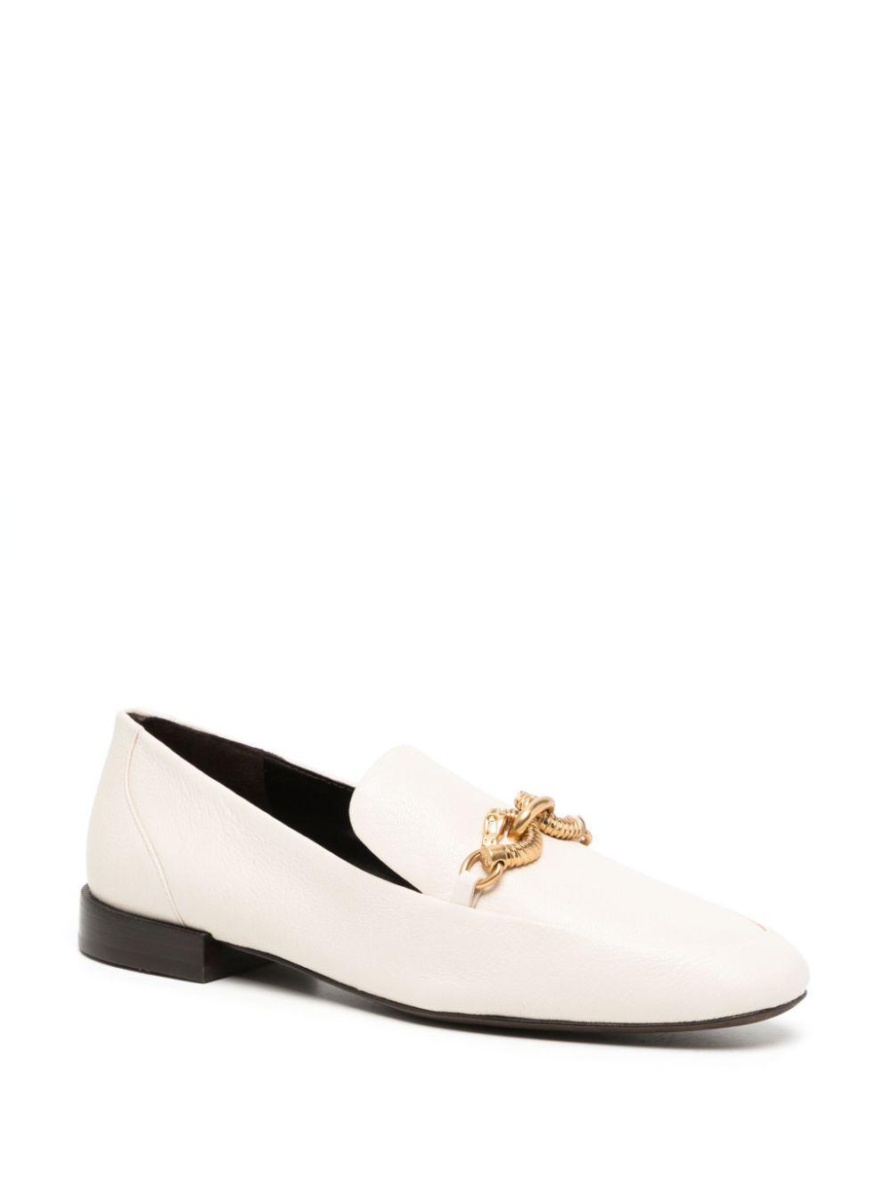 TORY BURCH Jessa Leather Chain Loafers In Neutrals Product Image