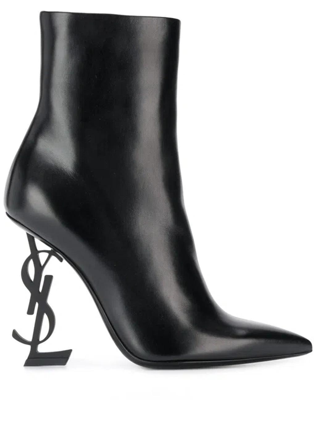 SAINT LAURENT Opyum 110 Ysl Heeled Boots In 1000 Product Image