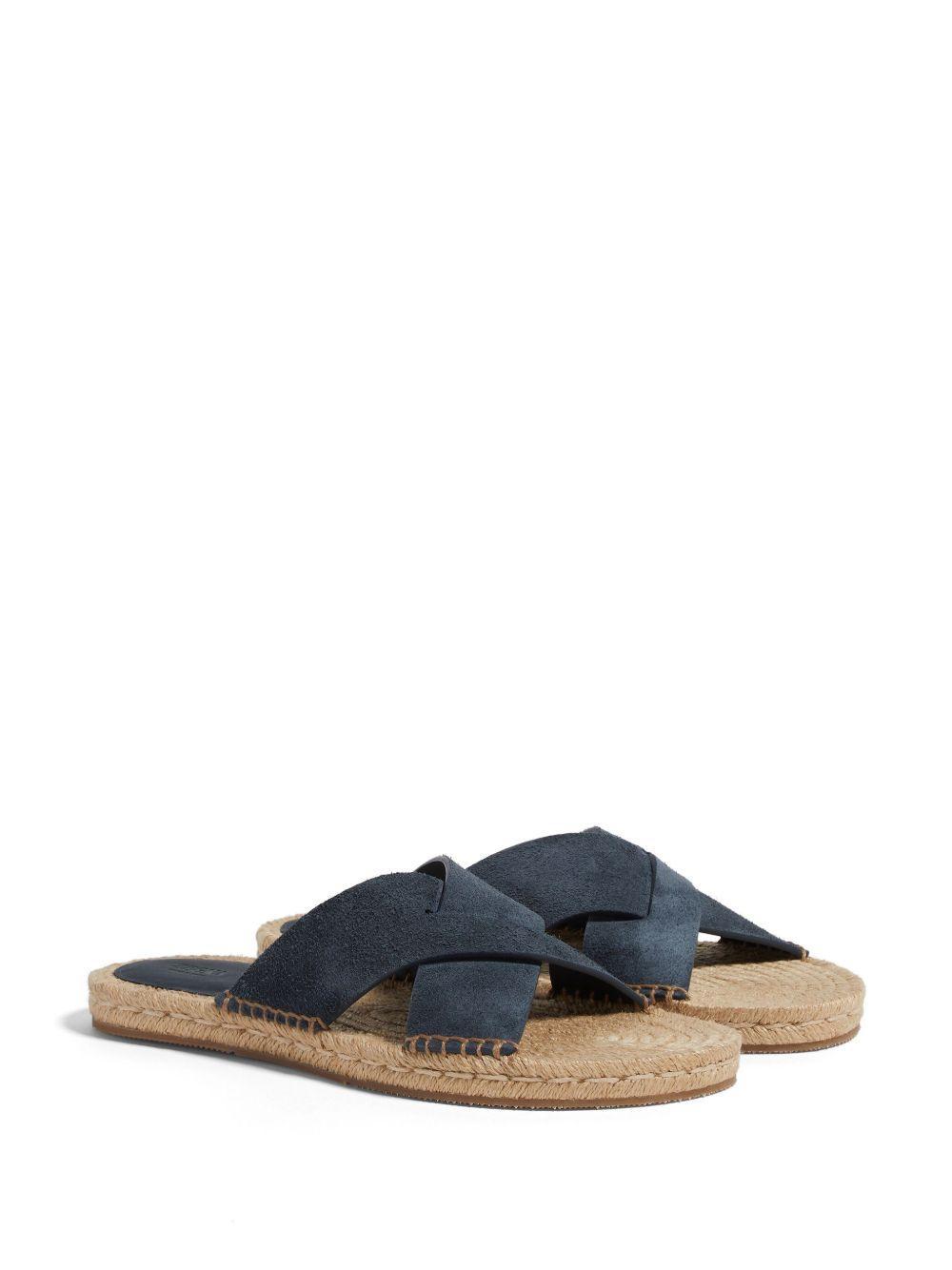 crossover-strap suede espadrilles Product Image