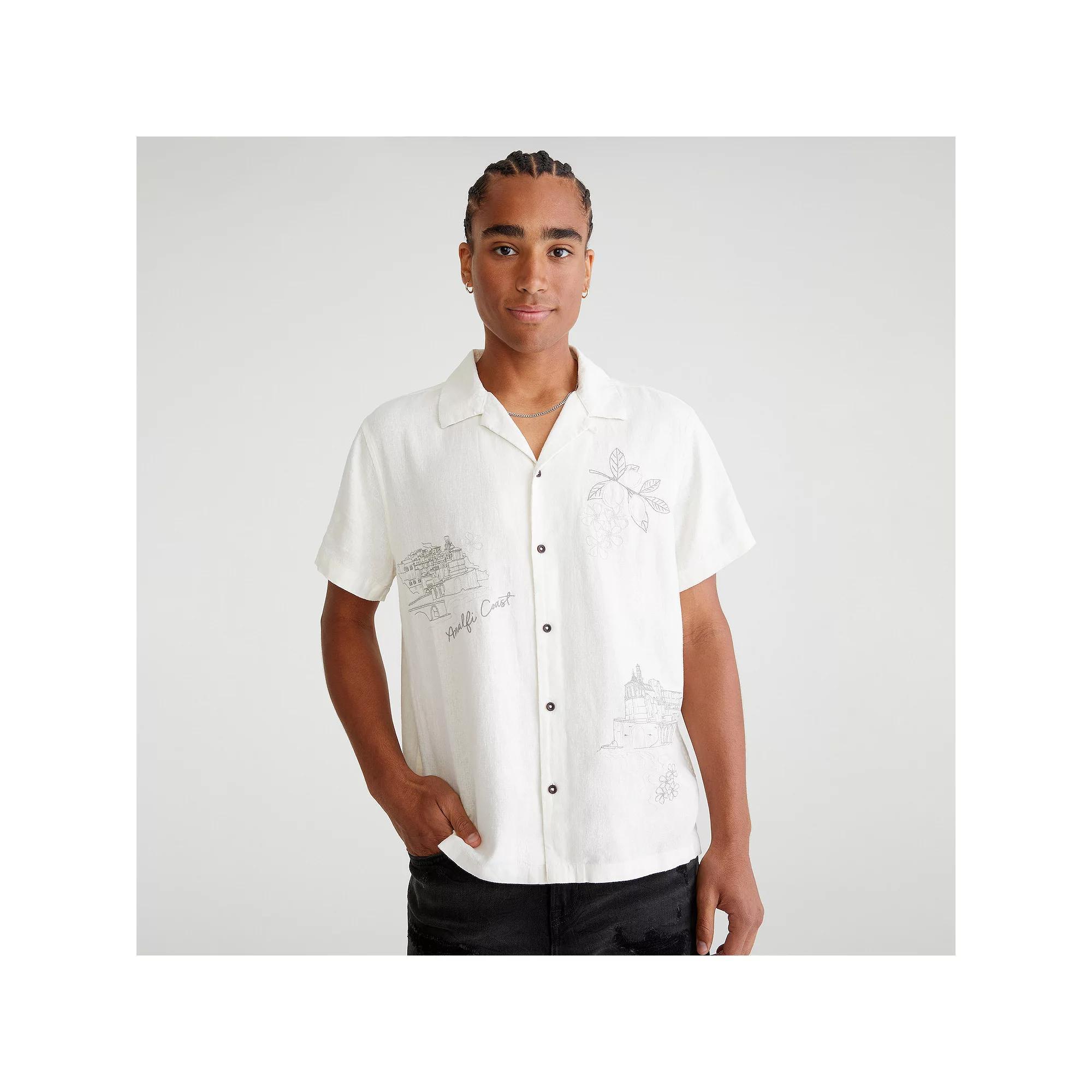 Men's Aeropostale Embroidered Button Down,  Product Image