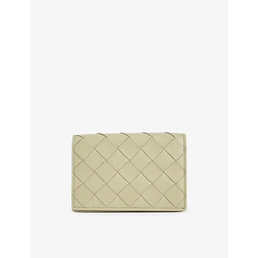 BOTTEGA VENETA Intrecciato Leather Cardholder In Tra/tra/ne Sa-tra-g Product Image